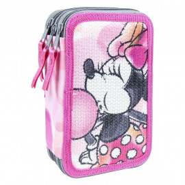 Školský peračník trojposchodový s náplňou Minnie