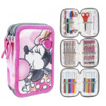 Školský peračník trojposchodový s náplňou Minnie
