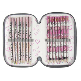 Školský peračník trojposchodový s náplňou Minnie