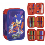 Školský peračník trojposchodový s náplňou Sonic Prime