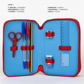 Školský peračník trojposchodový s náplňou Myšák Mickey