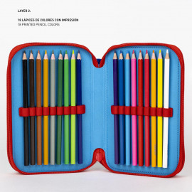 Školský peračník trojposchodový s náplňou Myšák Mickey