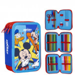 Školský peračník trojposchodový s náplňou Myšák Mickey