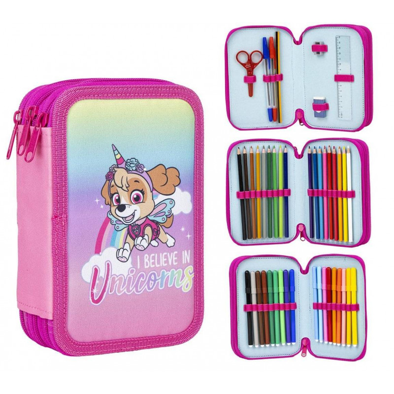 Školský peračník trojposchodový s náplňou Sky Unicorn