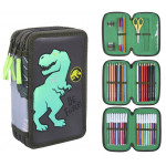 Školský peračník trojposchodový s náplňou T-Rex Školský peračník trojposchodový s náplňou T-Rex