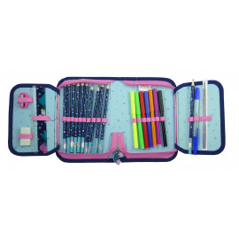 Školský rozkladací peračník Jednorožec vo hviezdach s náplňou