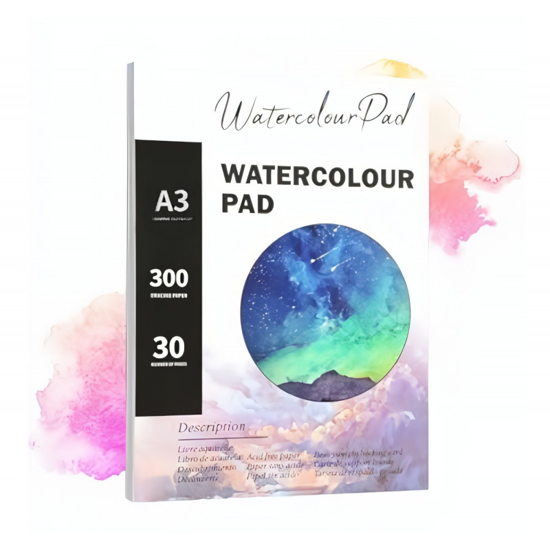 Maliarsky akvarelový blok Aqua - 180g 24 listov A3