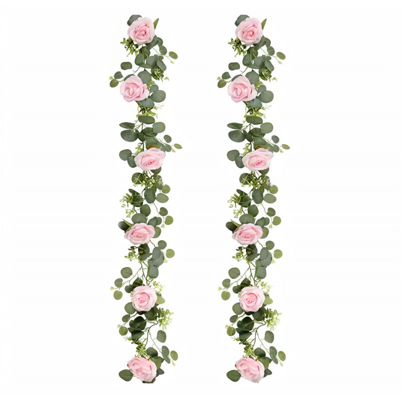 Svadobná dekorácia Kvetinový behúň Rose beauty 180cm 2ks