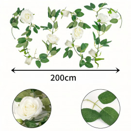 Svadobná dekorácia Kvetinový behúň Rose dream 200cm 2ks
