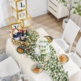 Svadobná dekorácia Kvetinový behúň Sweet deco 250cm 2ks