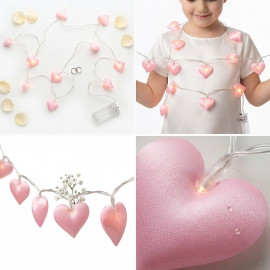 Svadobná dekorácia Svetelná reťaz Rose heart 150cm