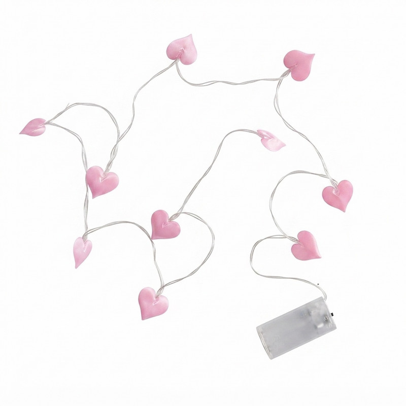 Svadobná dekorácia Svetelná reťaz Rose heart 150cm