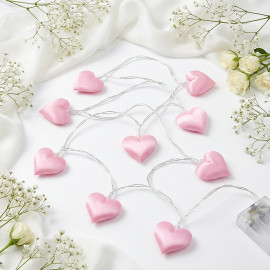 Svadobná dekorácia Svetelná reťaz Rose heart 150cm