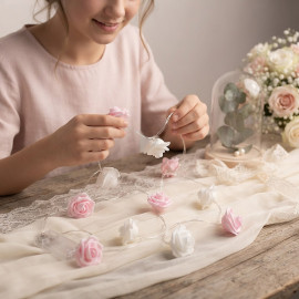 Svadobná dekorácia Svetelná reťaz Soft roses 150cm