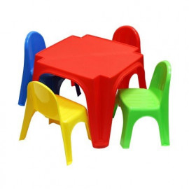 Detský plastový stolček so stoličkami multicolor