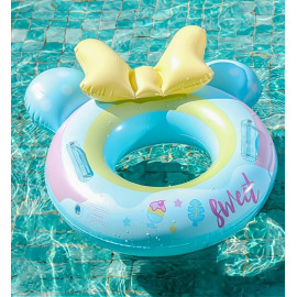 Detský nafukovací kruh Myšiak modrý 50cm s úchytmi