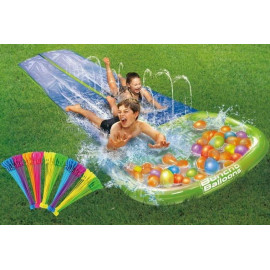 Veľká vodná šmykľavka dvojitá s balónikmi